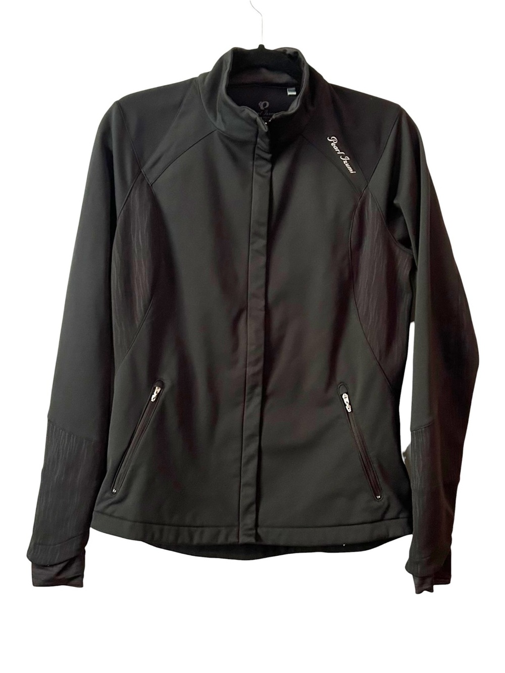 PEARL iZUMi ELITE Softshell 180 Women's Jacket SZ Large with Pattern Sides Black